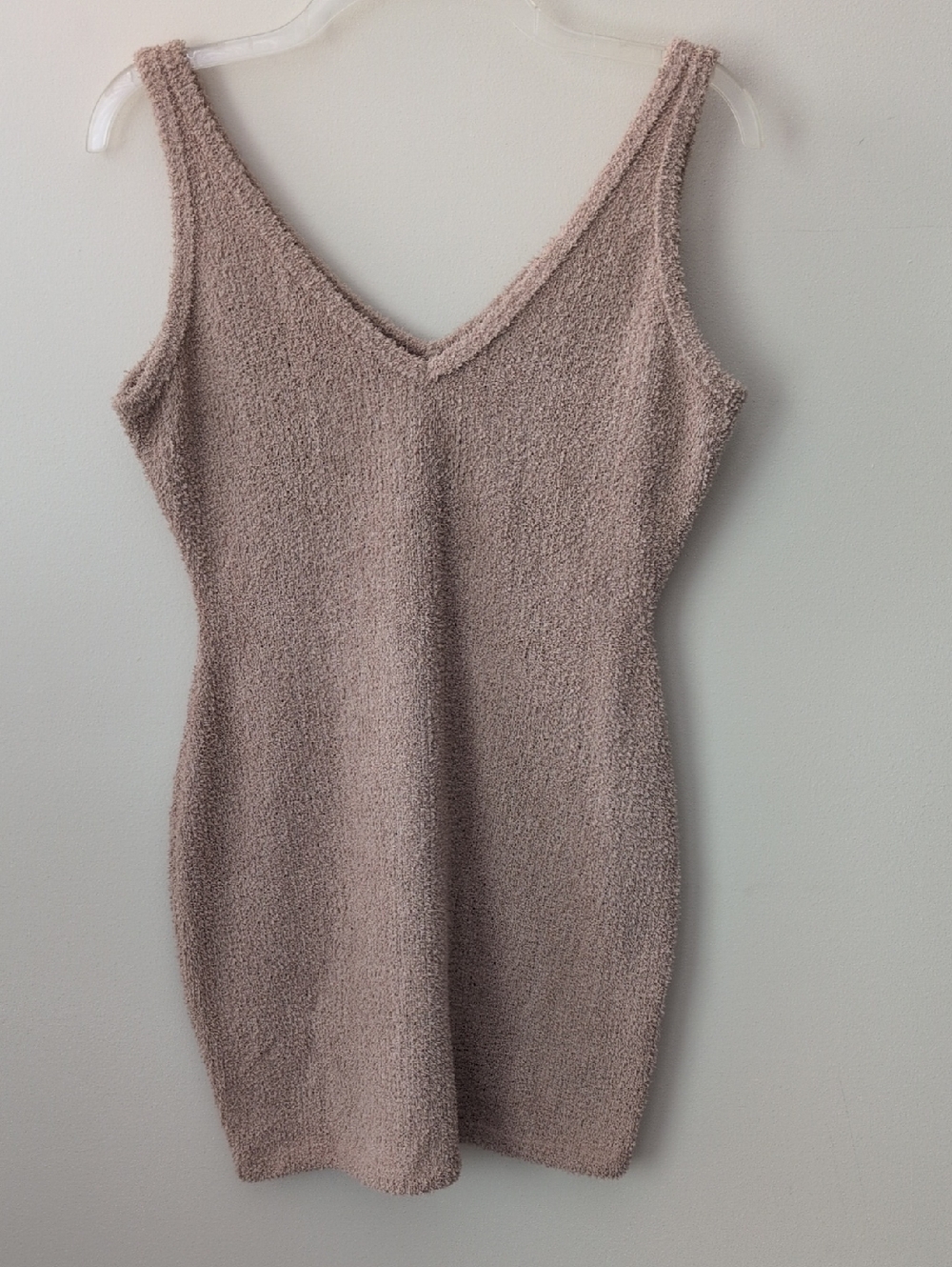 wild fable Plush Textured Sleeveless Knit Mini Dress in Taupe